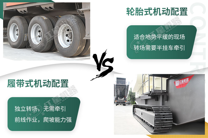 移動山石破碎機(jī)，車載式機(jī)動配置轉(zhuǎn)場不需要拆裝設(shè)備